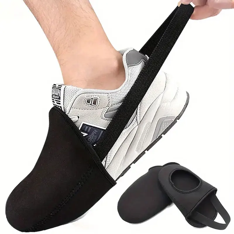 1/2 Paar Winter-Radschuhüberzüge, wasserdicht, winddicht, halbe Handfläche, Zehenschutz für MTB, Rennrad, warm, rutschfest, Überschuhe