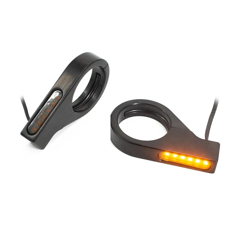 

CNC Aluminum Matt Black Front Fork Turning Indicator Flashing Light for Brixton Motorcycle Retrofit Upgrade