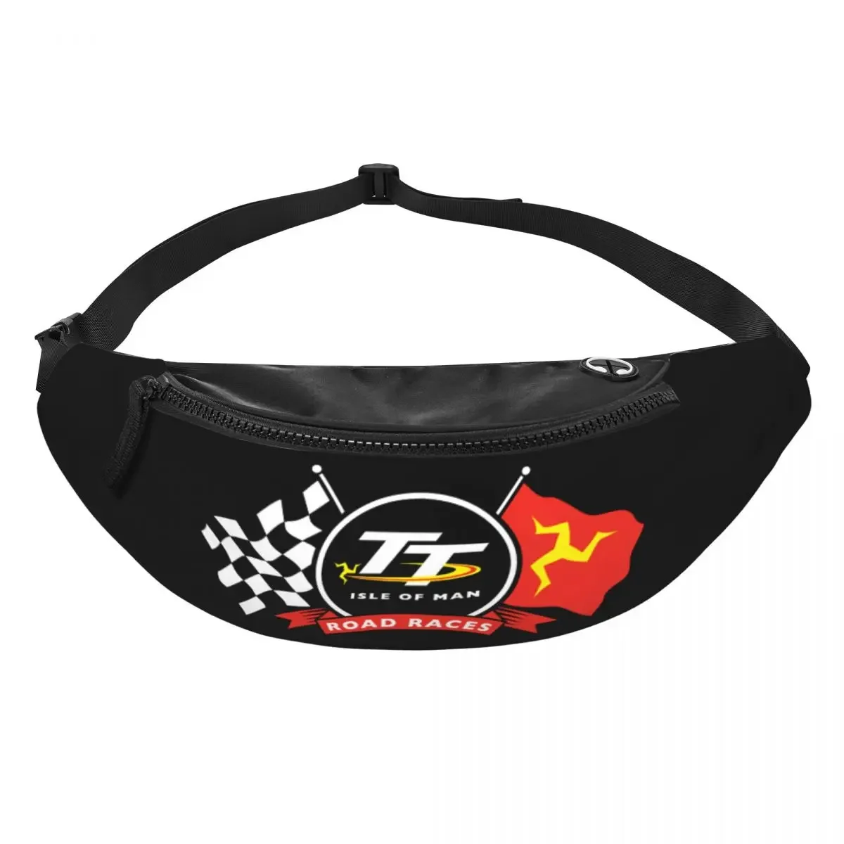 Isle Of Man TT Road Races Fanny Pack for Men Women Cool Motorcycle Sport Crossbody Waist Bag Cycling Camping Phone Money Pouch