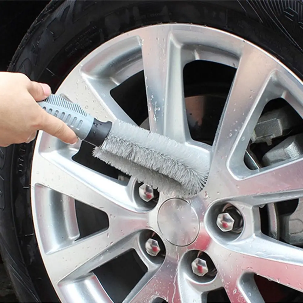 New T-bend Handle Car Cleaning Brush Auto Tire Strong Car Washing Car Rim Cleaner