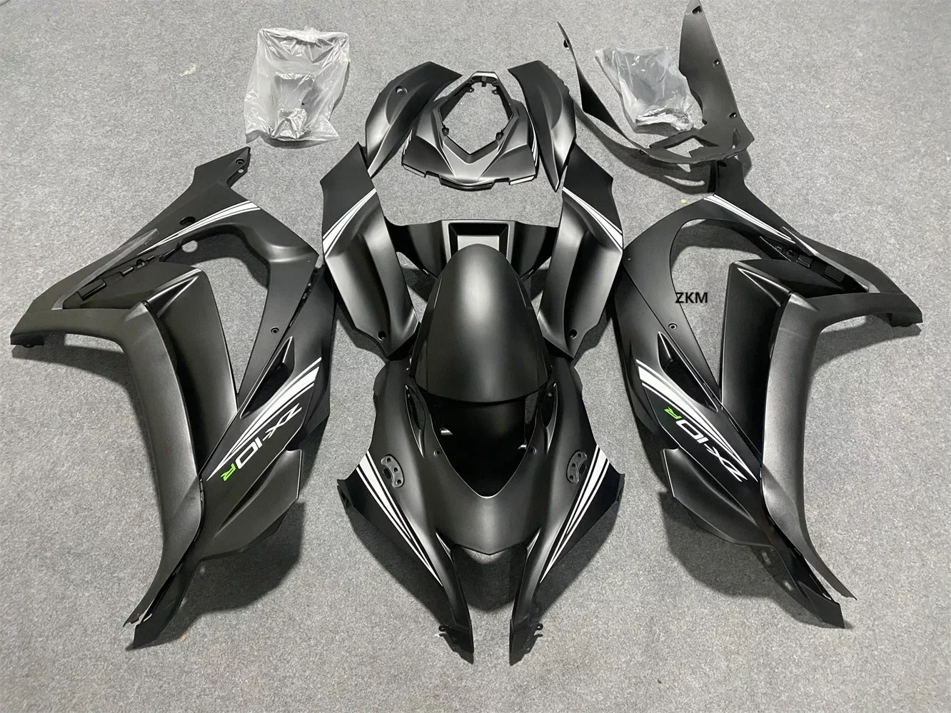 4Gifts New ABS Fairings Kit Fit for Ninja ZX-10R ZX10R 2016 2017 2018 2019 117 18 19 Matte black