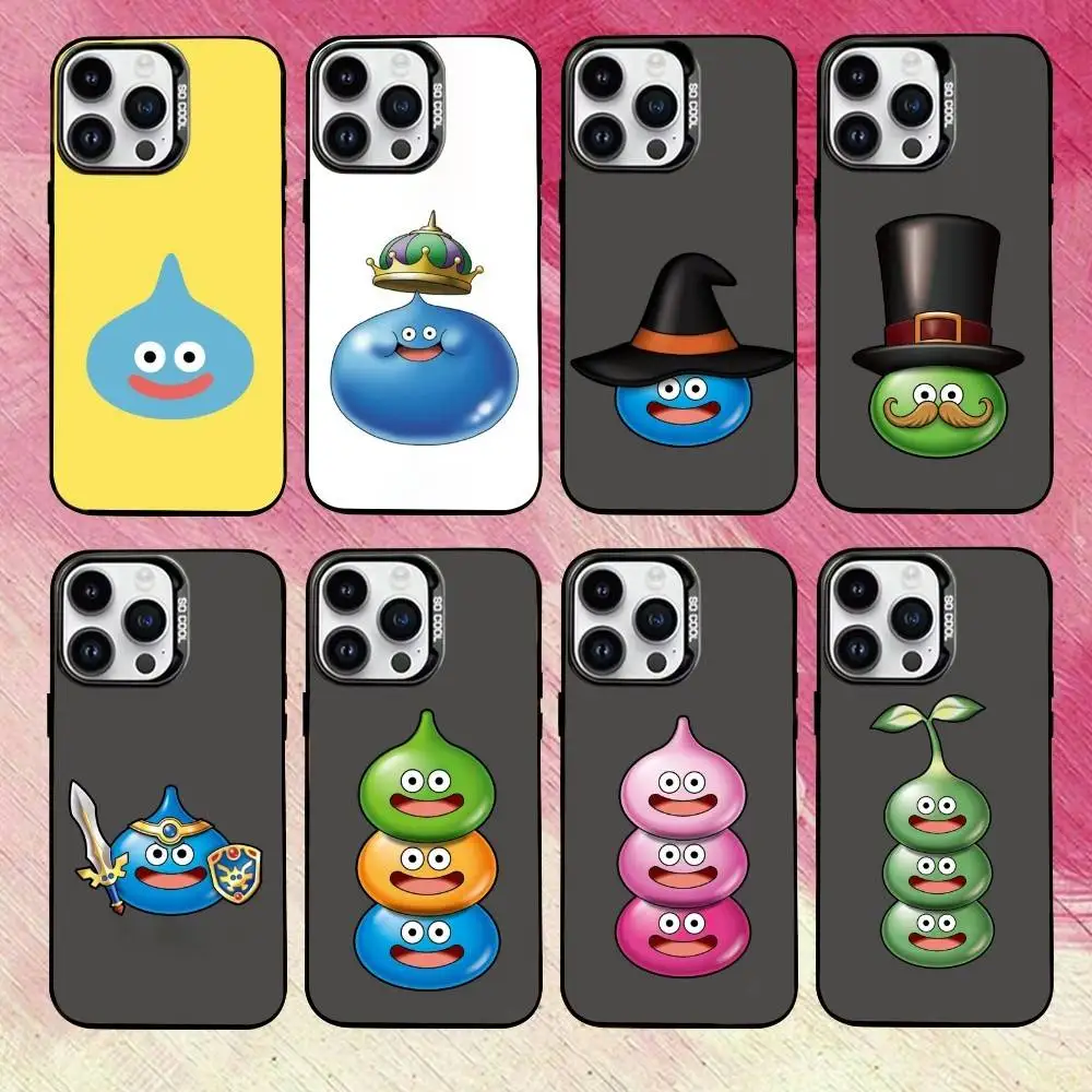 

Cute D-Dragon Q-quest S-slimeS Phone Case For iPhone 17,16,15,14,13,12,11 Plus,Pro Max,XS,Colorful Silver Phone case Funda Cover