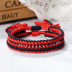 2pcs/set Simple Rope Braided Bracelets Set Couples Women Men Handmade Woven Friendship Bracelet Set Jewelry Drop Shipping Gifts