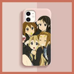 K-ON! Phone Case for iPhone 14 11 12 13 Mini Pro Xs Max 8 7 6 6S Plus X XR Solid Candy Color Case