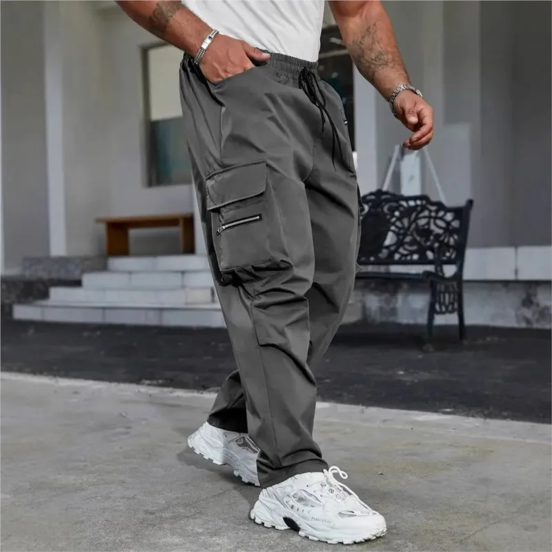 Summer Men's Tactical Cargo Pants High-Quality Outdoor Sports Work Joggers Hiking Korean Style Sweatpants 2025 New