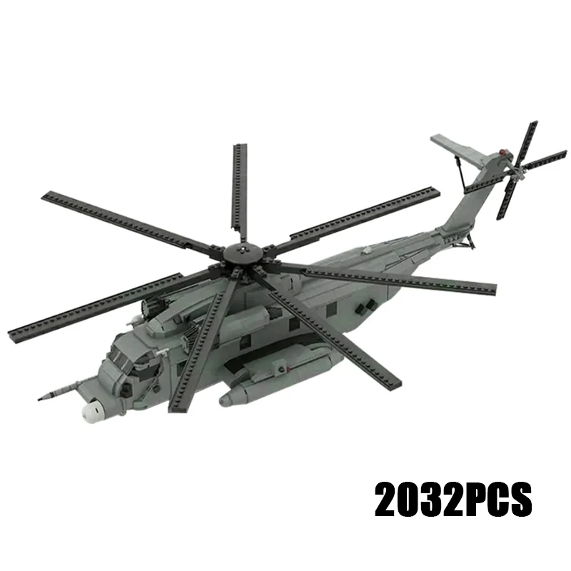 Moc cegły budowlane Model wojskowy Sikorsky Fighter MH-53 technologia klocki modułowe prezenty zabawki dla dzieci zestawy DIY montaż