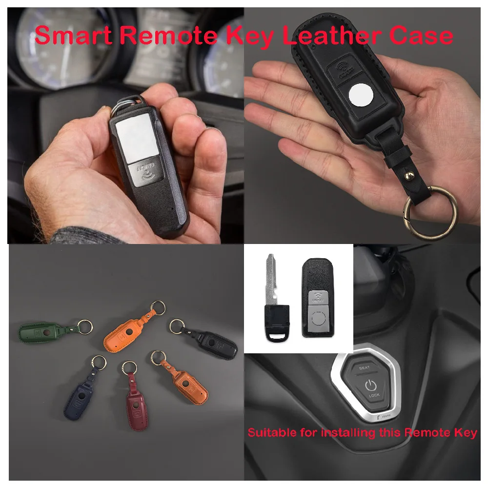 

Fits for Yamaha TMAX 560 Tech Max T-MAX 530 DX SX ABS XP560 XP530 2017-2025 Motorcycle Smart Remote Key Leather Case Cover
