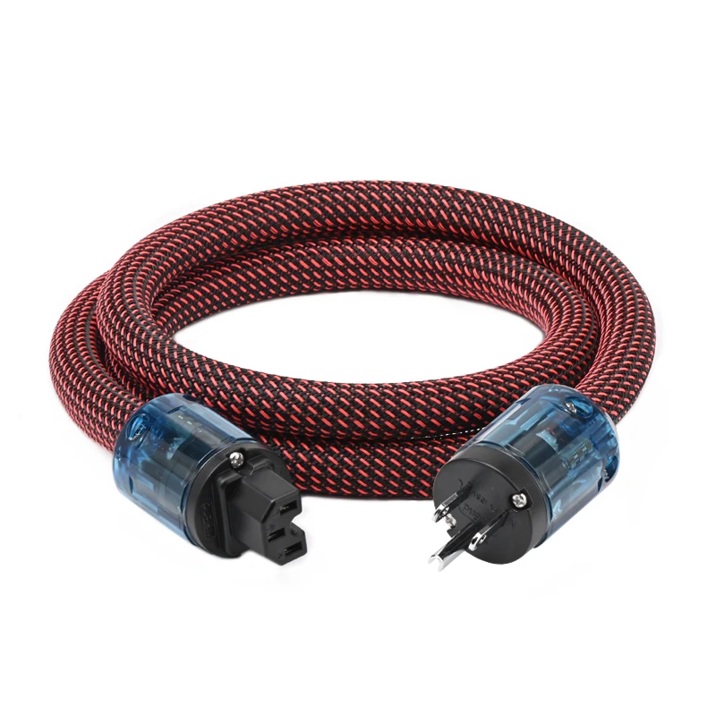 ATAUDIO HiFi-Stromkabel für Verstärker, EU-US-AU-Version, Stecker, hochwertiges 6N OFC-Audiokabel, Stecker auf Buchse, Netzkabel 5