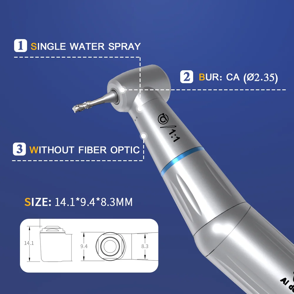 KV Series Dental Contra Angle Easy Removable Head Low Speed Handpiece Non-optic Air / Electric Motor Compatible Original K@vo