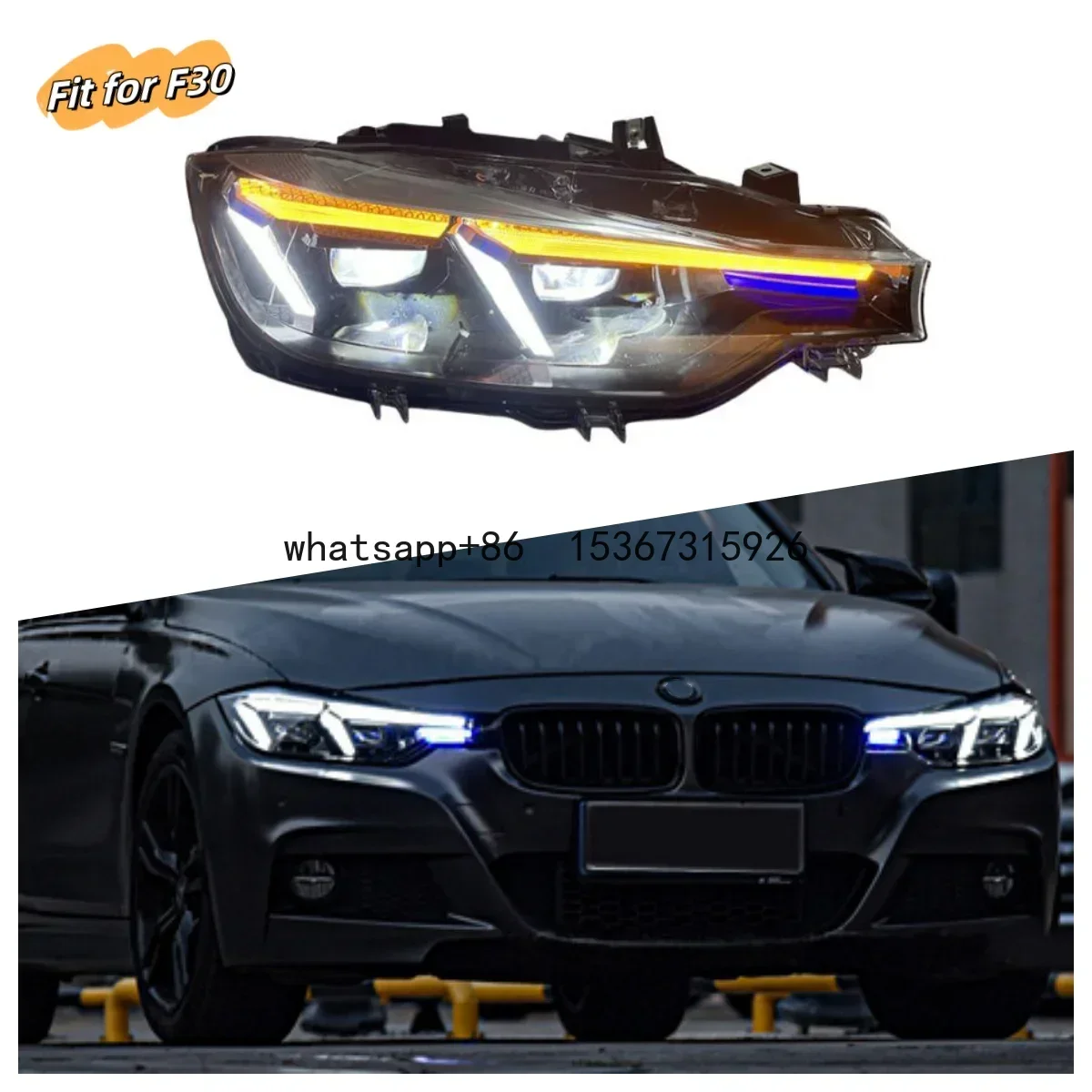 

MRD Fit for BMW F30 2012-2018 for F35 LED Headlights Modified Car LED Lights Headlamp Blue Line New Arrival Style