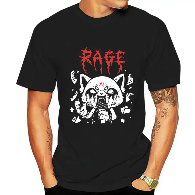 Aggretsuko tshirt Rage Mood Mug Death Metal t shirt 100% Cotton EU Size S-5XL Aggressive Retsuko t-shirt Design t shirt