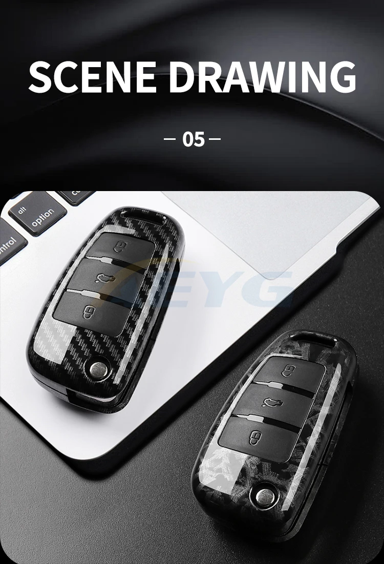 ABS Auto-Klappschlüssel-Gehäuse für Audi C6 R8 A1 A3 Q3 A4 A5 Q5 A6 S6 A7 B6 B7 B8 8P 8V 8L TT RS Sline Auto-Zubehör – Detail 8