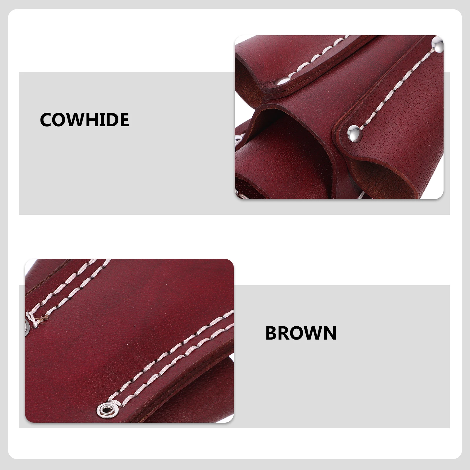 

Cowhide Tool Bag Electrician Portable Hip Pouch Work Tools Storage Bag Hanging Function Waterproof Gardening Repair