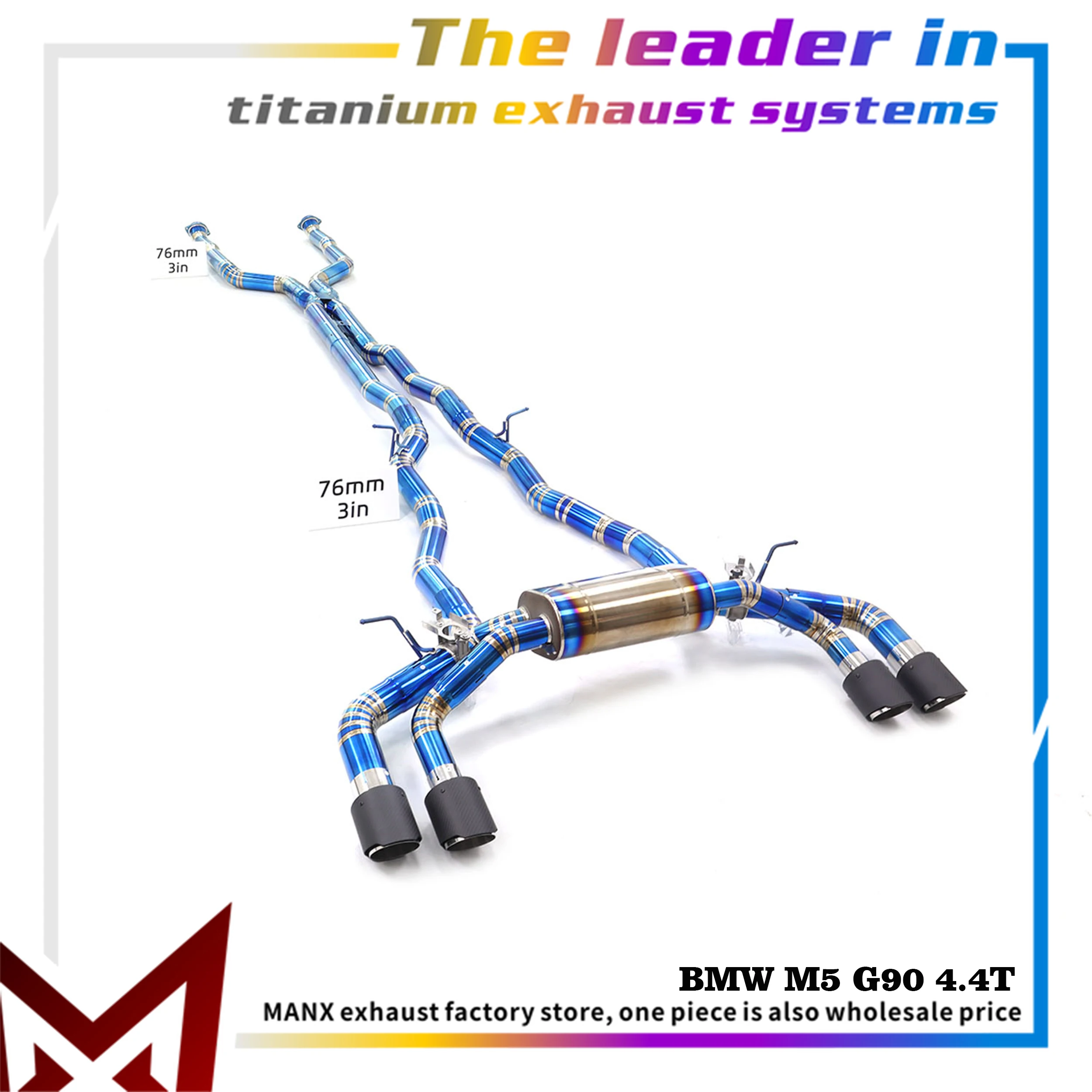 

MANX Suitable for BMW M5 G90 4.4T Titanium Alloy Car Exhaust Catback High-performance Car Exhaust Parts Lossless installation