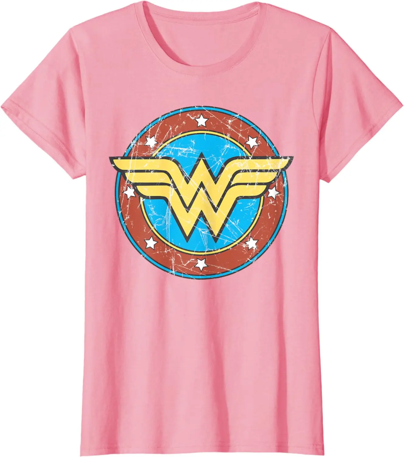 2024 Summer Trend Boys and Girls Printed Casual DC Wonder Woman Logo Round T-Shirt Parent-Child O-Neck Breathable Top