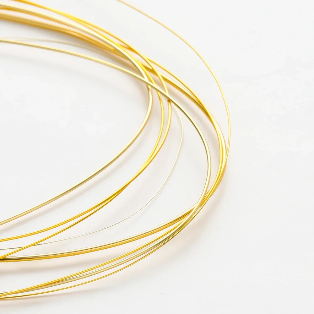 سلك نحاسي مطلي بالذهب DIY مستلزمات صناعة المجوهرات اليدوية إكسسوارات المجوهرات سلك مواد الخرز بالجملة