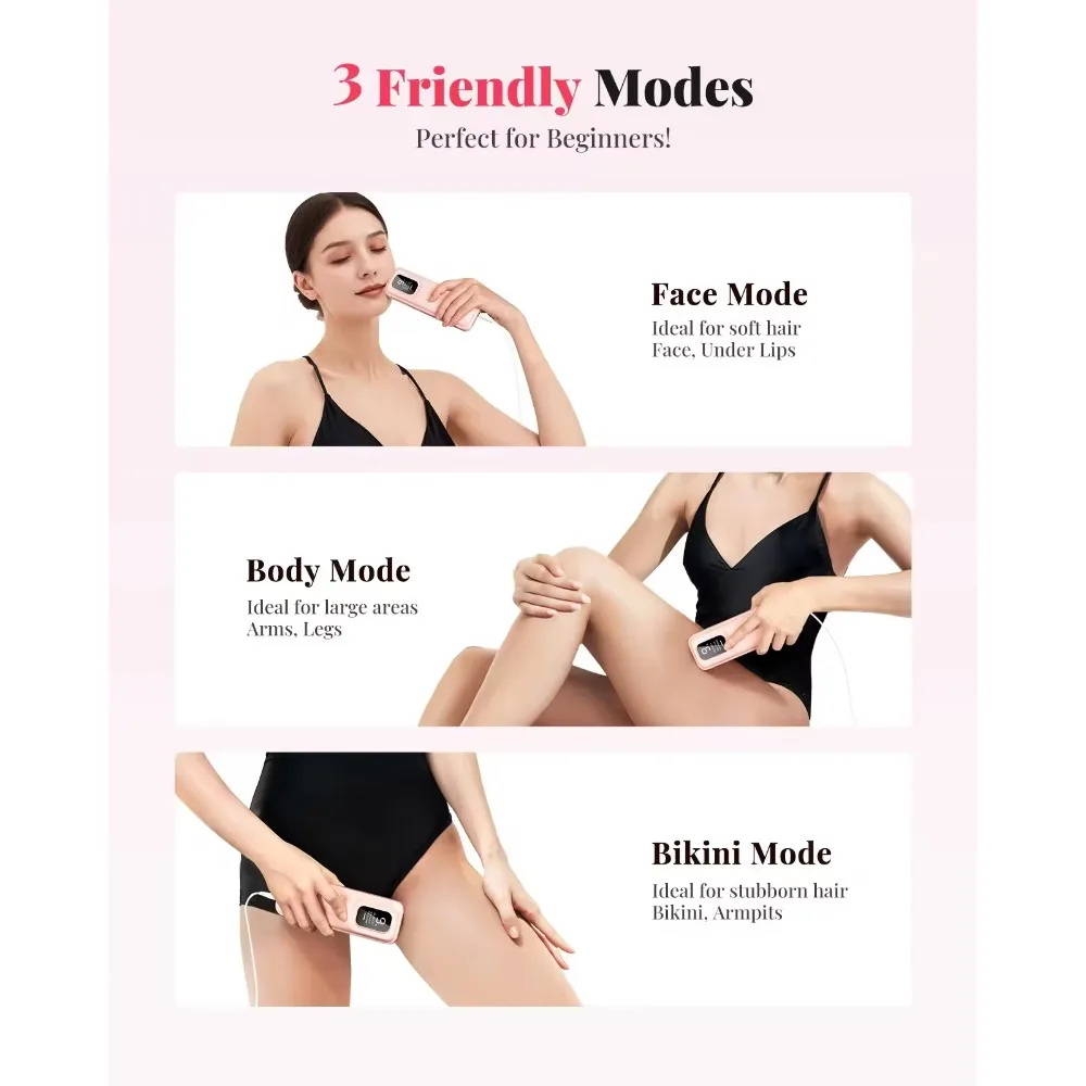 Lightweight Mini Portable IPL Epilator for Women Hair Removal Device for Home Use Ice Cooling Technology