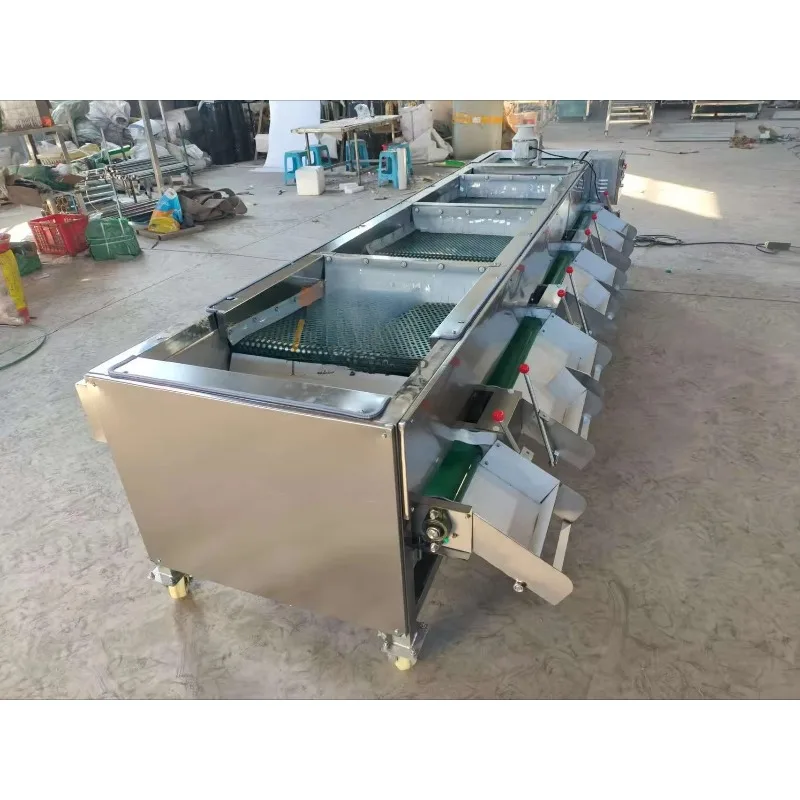 Industrial Fruit Size Sorting Machine Multi Channel Belt Conveyor Fruit Grading Sorter With Driving Motor For Farm Use Custom