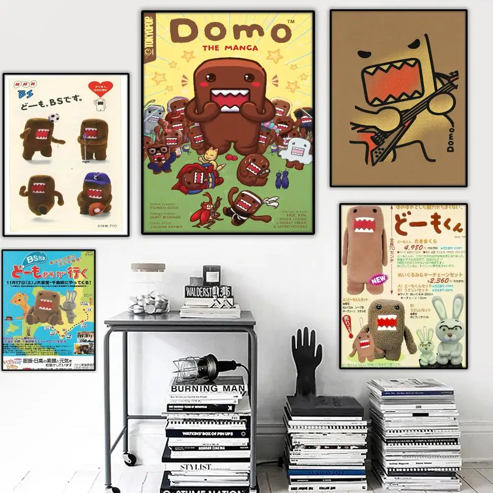 Cartoon Funny D-Domo-kun Painting Calligraphy Wall Art HD Canvas Oil Painting Posters Prints Home Bedroom Decor Gift