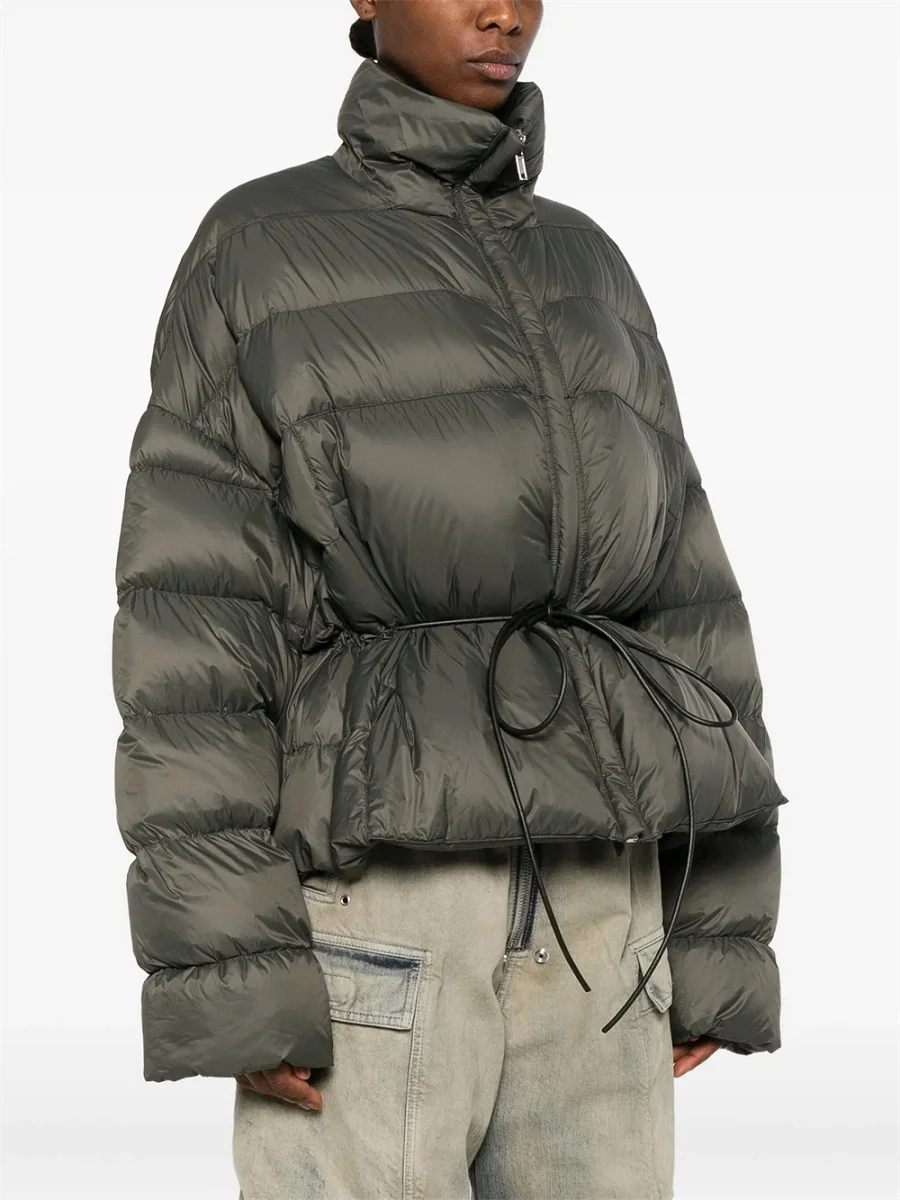 سترة شتوية نسائية لعام 2025 بحزام من الساتان سترة دافئة غير رسمية للسيدات ملابس y2k ملابس جديدة عالية الجودة متعددة الاستخدامات حمالة صدر