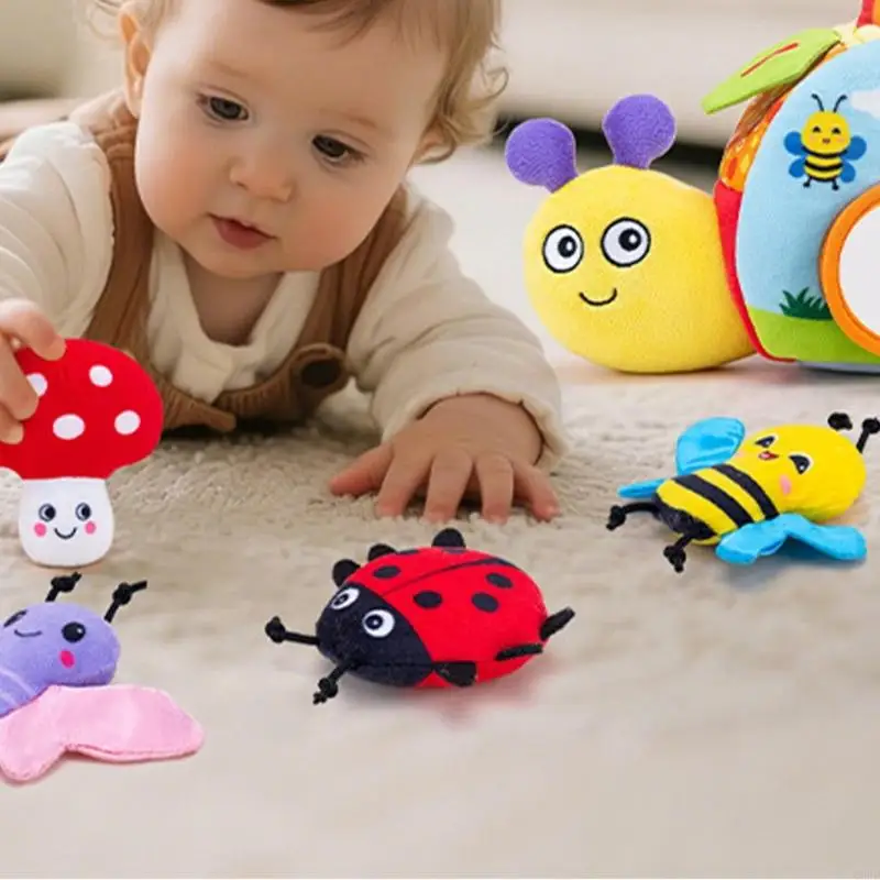   Plush Activity Toy Set with Removable Pieces for Babies and Toddlers