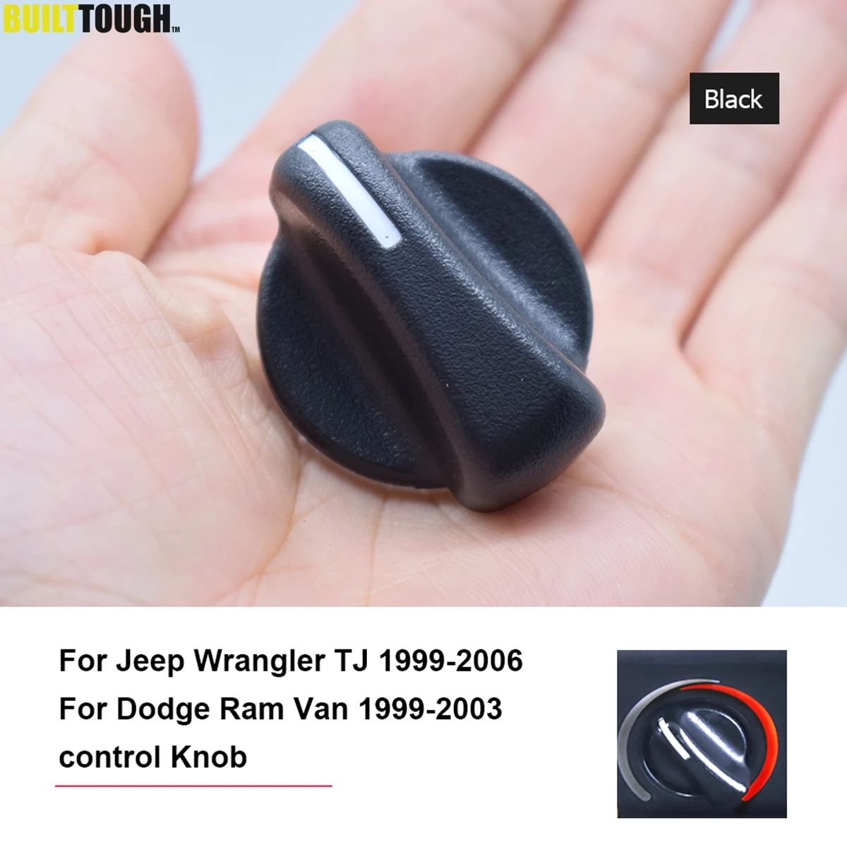 

For Jeep Wrangler TJ 99-06 Dodge Ram 99-03 AC Heater Air Conditioner Climate Control Switch Knobs Buttons 5011218AC 5183281AA