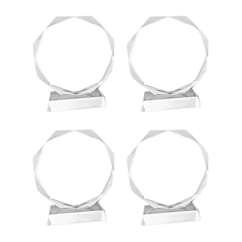 

NALFI-4X Crystal Glass Trophy Blank Crystal Trophy Medal Graduation Season Commemorative Ornaments Company Awards