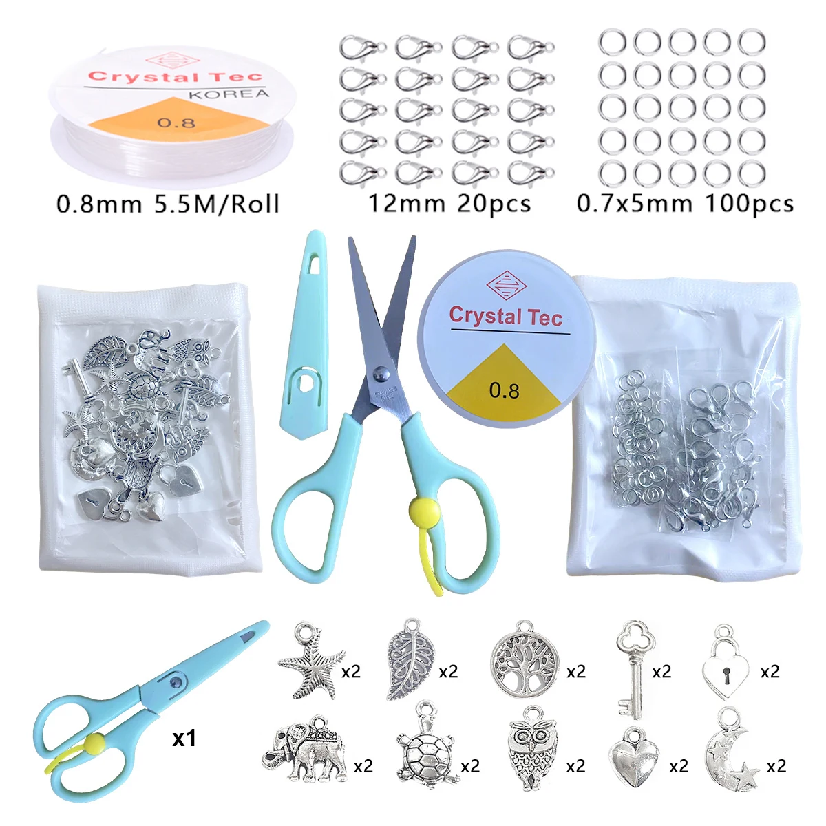 3600 Stück Candy-Farben Acrylperlen Kit, 24 Fächer Box, 4mm Einfarbige Perlen-Set für DIY-Schmuckherstellung, Armbänder und Halsketten – Detail 5