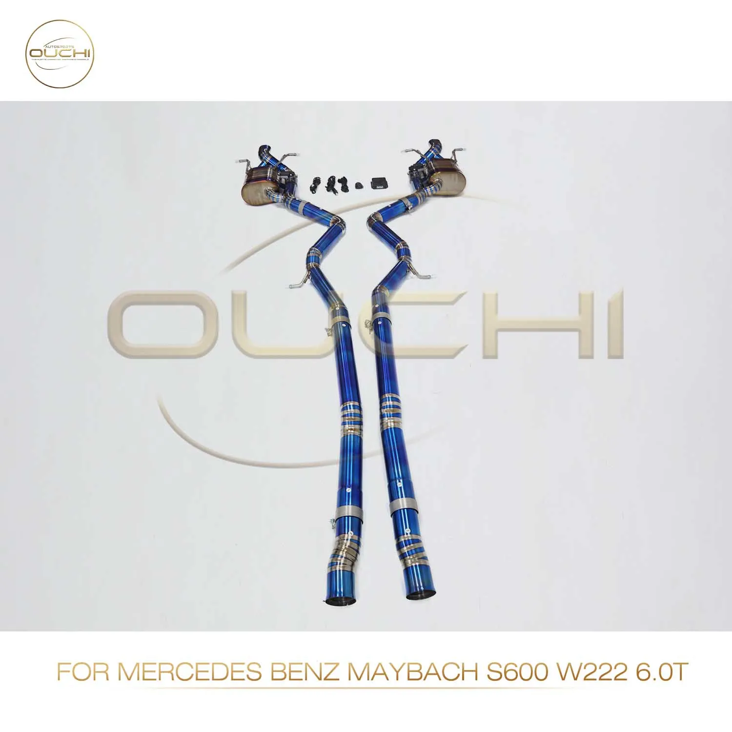

Прямые продажи с фабрики OUCHI Catback для Mercedes Benz Maybach S600 W222 6.0T TC4, глушитель выхлопной системы с электронным клапаном