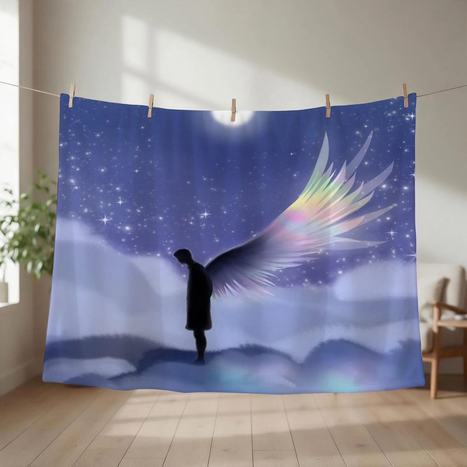 Over the Clouds Throw Blanket couch cozy soft plush fuzzy picnic outdoor blanket