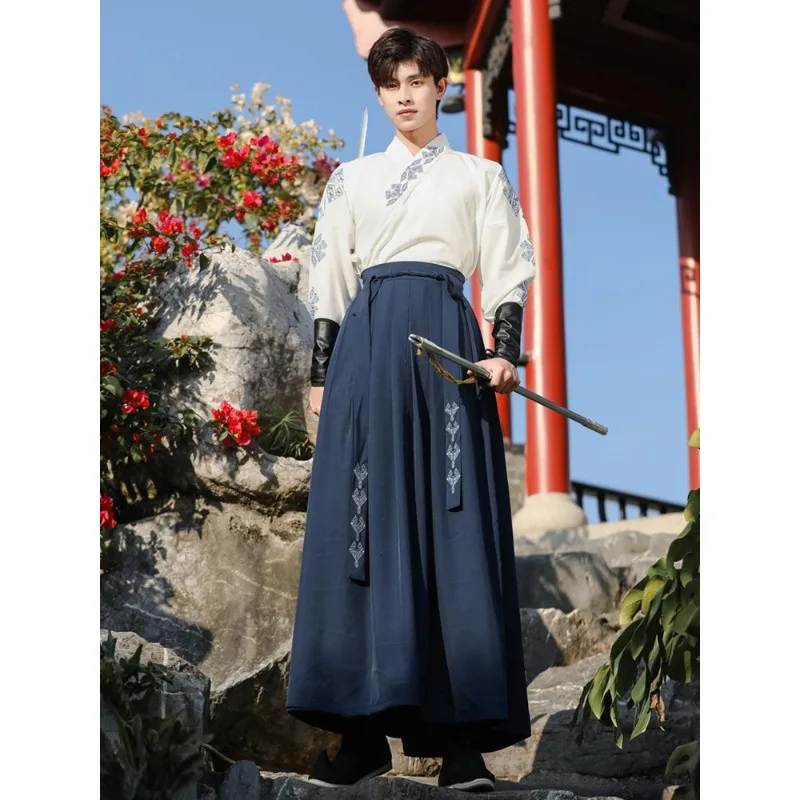 

Hanfu male Chinese style martial arts swordsman student full set of ancient clothes men's ancient style large size