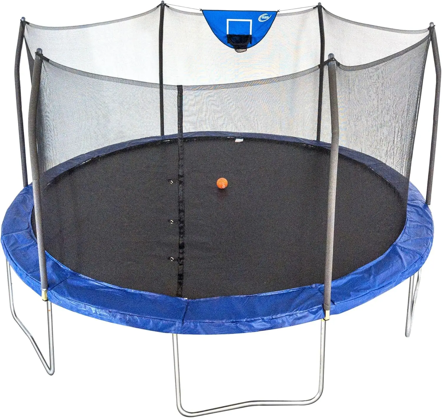 Dunk 8 FT, 12 FT, 15 FT, Round Outdoor Trampoline for Kids with Enclosure Net, Basketball Hoop, AS