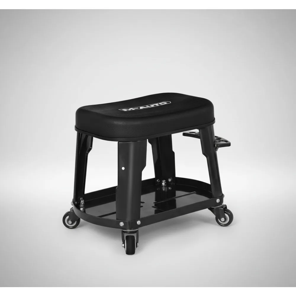 

Heavy Duty Rolling Mechanic Stool 300LBS Capacity with Tool Tray & Wheels, Ergonomic Garage Work Seat