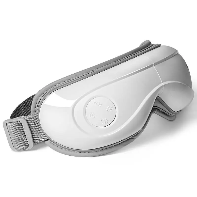 

Heated Eye Pressure Reliever 10 x 4 x 3 Inches For Eye Strain Relief Dry Eyes Relaxation 5 Vibration Modes Bluetooth Audio 180 Degree Foldable Design Adjustable Headband Rechargeable Battery Black Finish