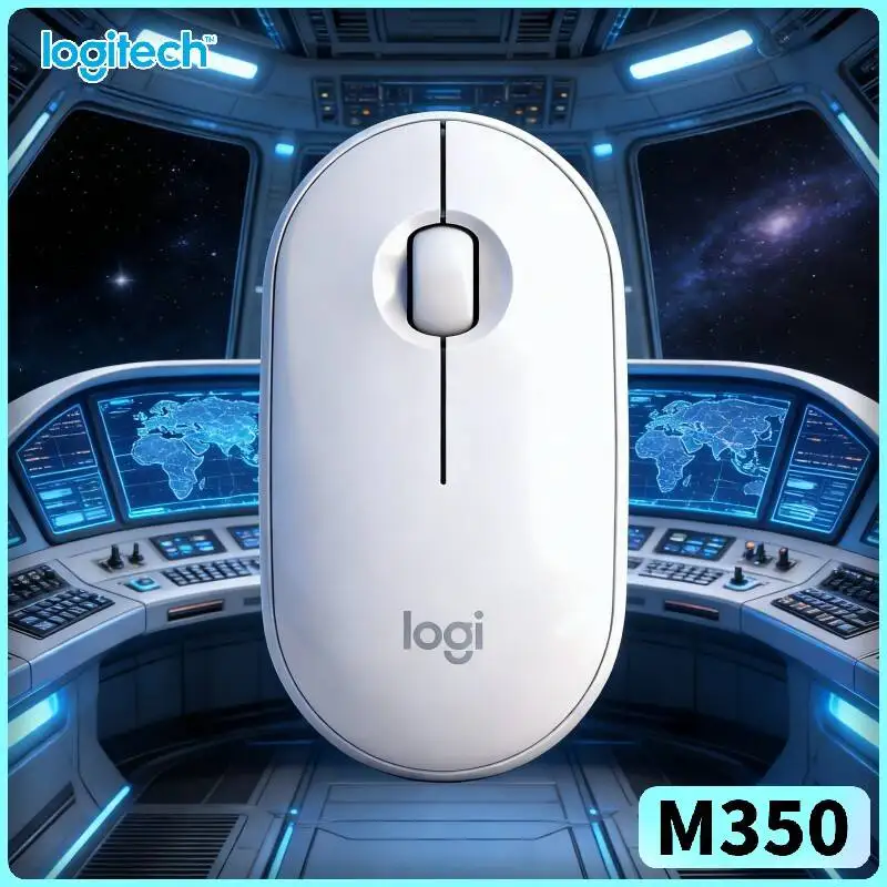 Logitech M350 Travel Quiet Mouse - Thin Build, Silent Clicks, 1000 DPI, Recycled Plastic, Laptop Bag Friendly