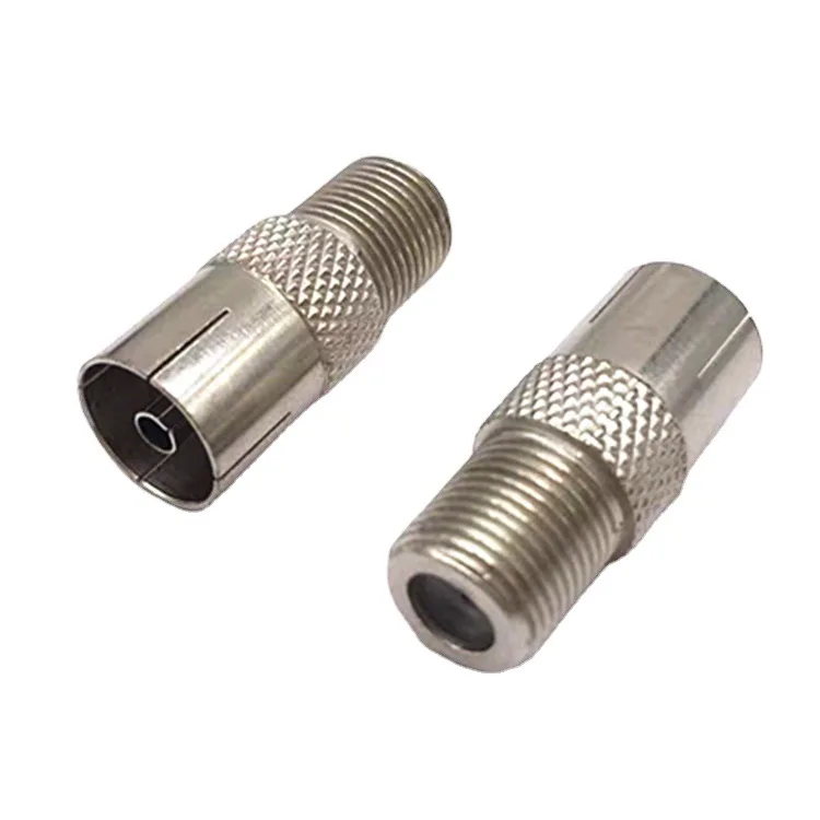 10PCS F Female to TV Male Coaxial Adapter Nickel Plated 75Ohm F Type RF Connector for Cable TV Antenna Set Top Box - view 5