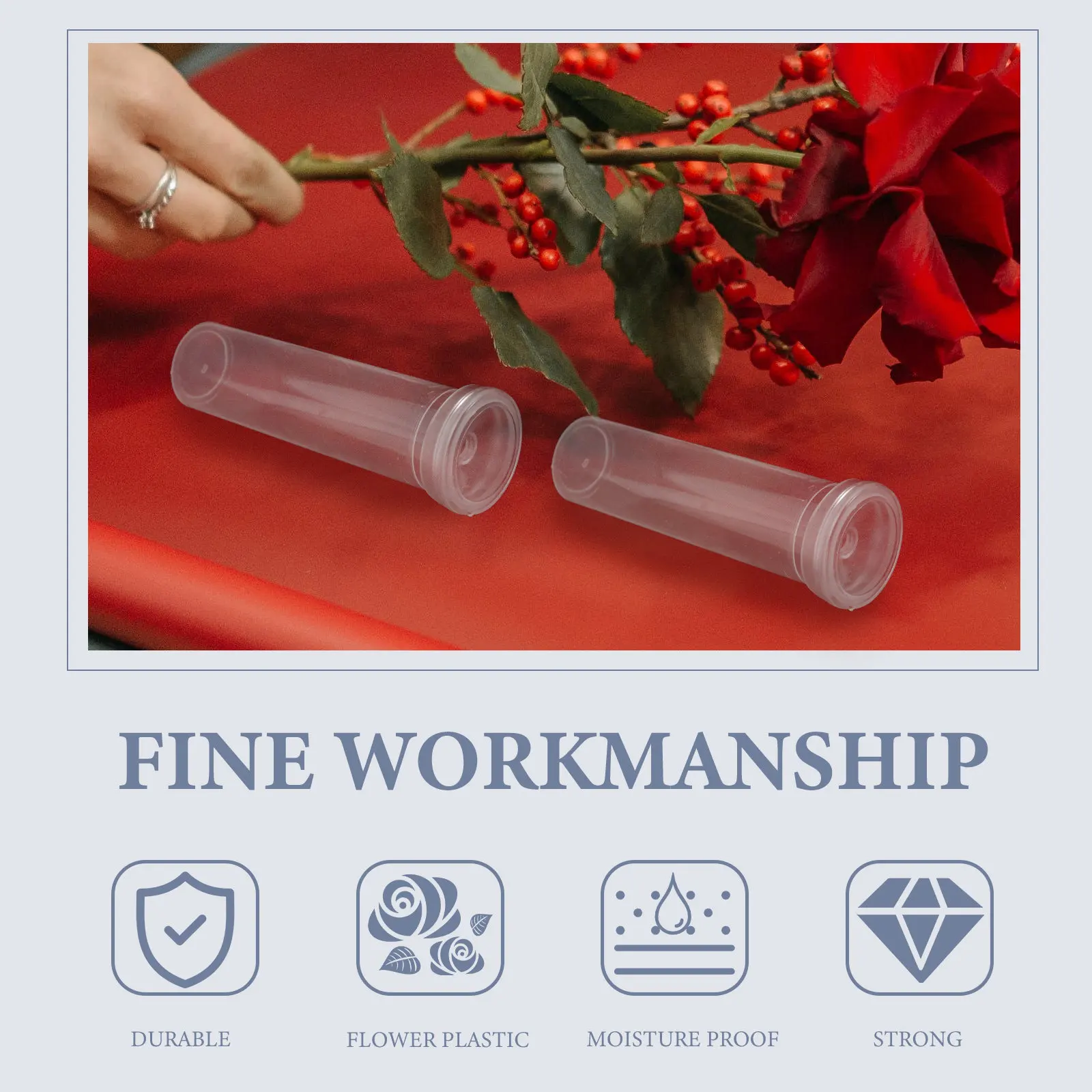 

50Pcs Flower Nutrition Tubes Premium Plastic Floral Water Tubes for Fresh Flower Preservation Long-Lasting Hydration Florist