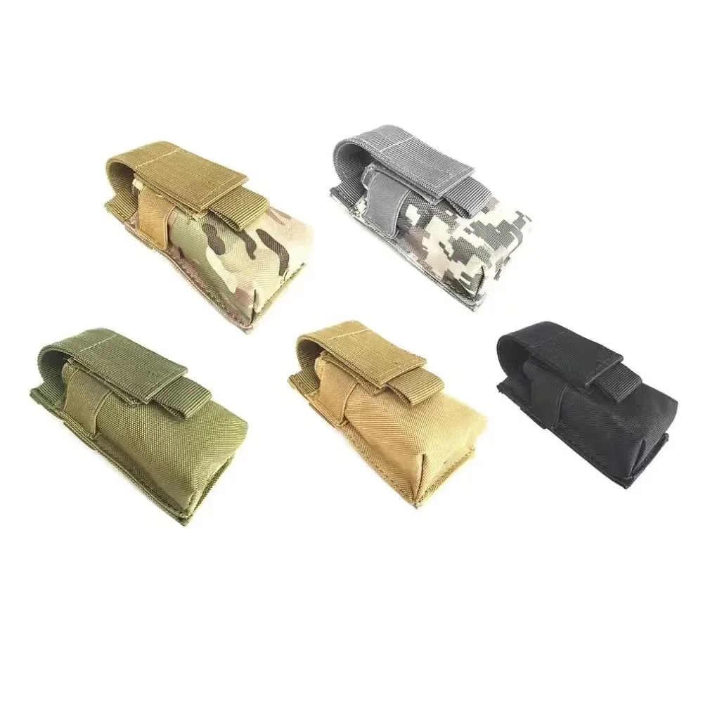 Molle Single Magazine Pouch M5 Flashlight Knife Holder EDC Tool Pouch Hunting Accessories Mag Holster Small Light Waist Bag
