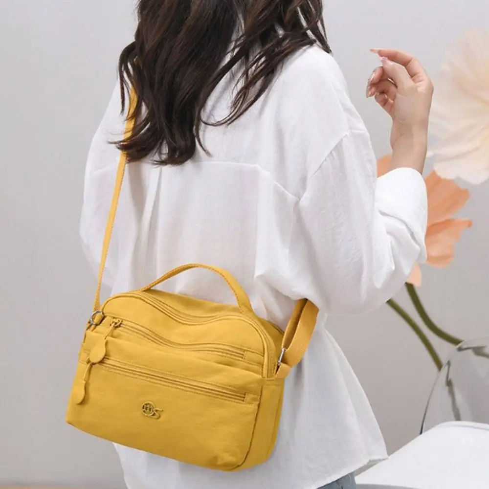 

Модная сумка через плечо с длинным ремнем, многослойная, вместительная, из прочного нейлона, женская сумка для путешествий