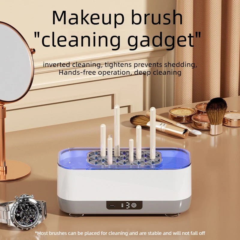 Máquina de Limpieza Ultrasónica Portátil Recargable para Gafas, Joyas, Anillos, Brochas de Maquillaje, Dentaduras Postizas, Maquinillas de Afeitar, Limpieza Profunda