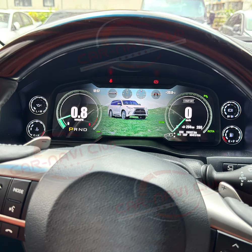 12.3 inch For Lexus LX570 2016‑2021 LCD Instrument Cluster Instrunent panel Speed Meter Screen  Dashboard Radio Audio Stereo