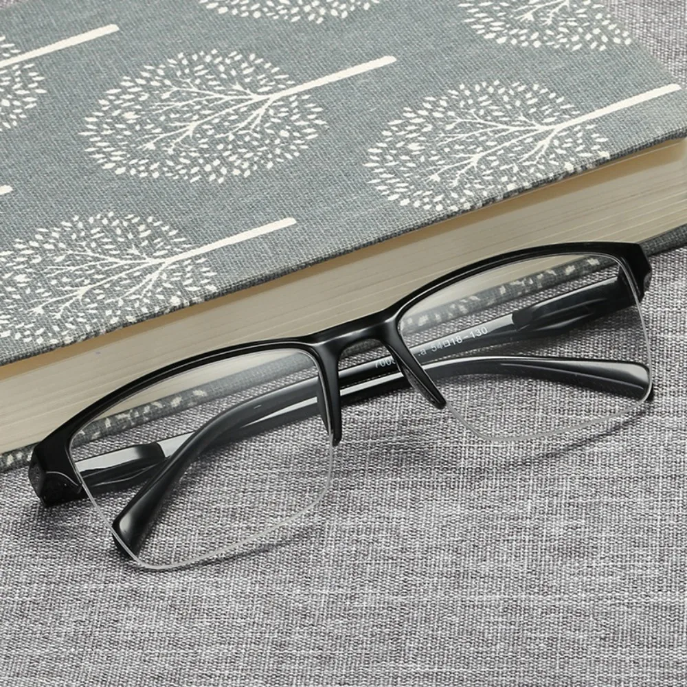 Spectacle Lens Power +75 To +400 The Aged Presbyopia Glasses Lightweight Square Farsightedness Reading Glasses Vision Care Black