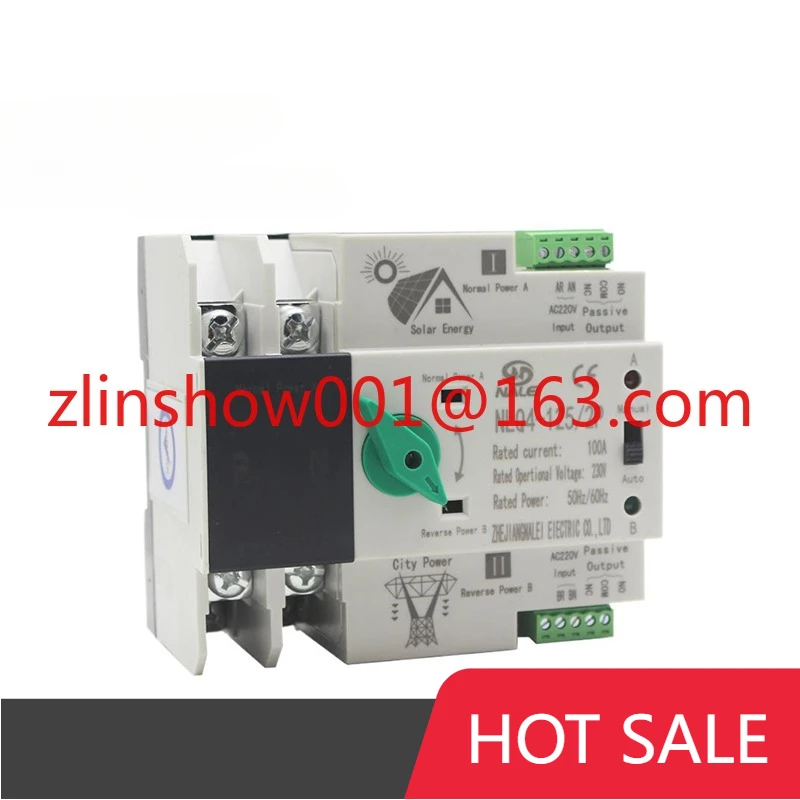 PV ATS 2P 3P 4 polos AC 220V 63A 125A ininterrumpida doble potencia interruptor de transferencia automática ATSE para Solar fotovoltaico