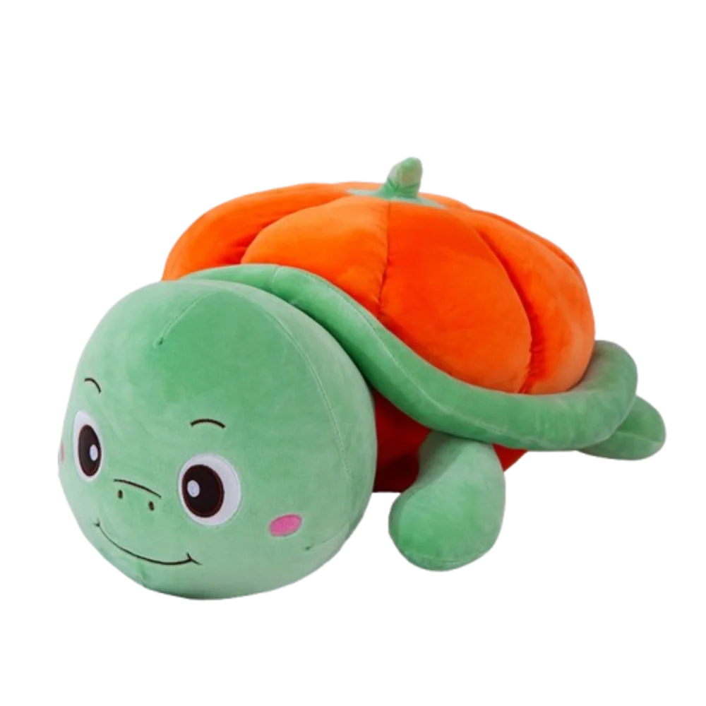 

Girl Sleeping Persimmon Pumpkin Turtle Fluffy Collection Turtle Stuffed Pumpkin Cute Turtle Animal Children Gift