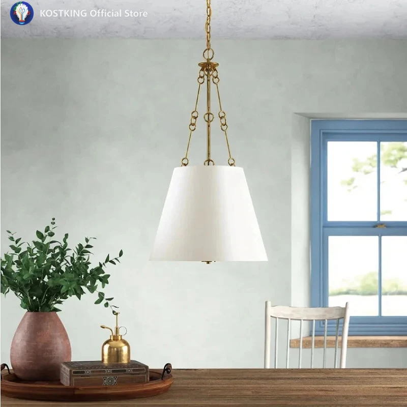 Retro Bronze Bedroom Chandeliers American Cream Art Industrial Style Living Room Dining Room Lamp Creative Store Chandeliers