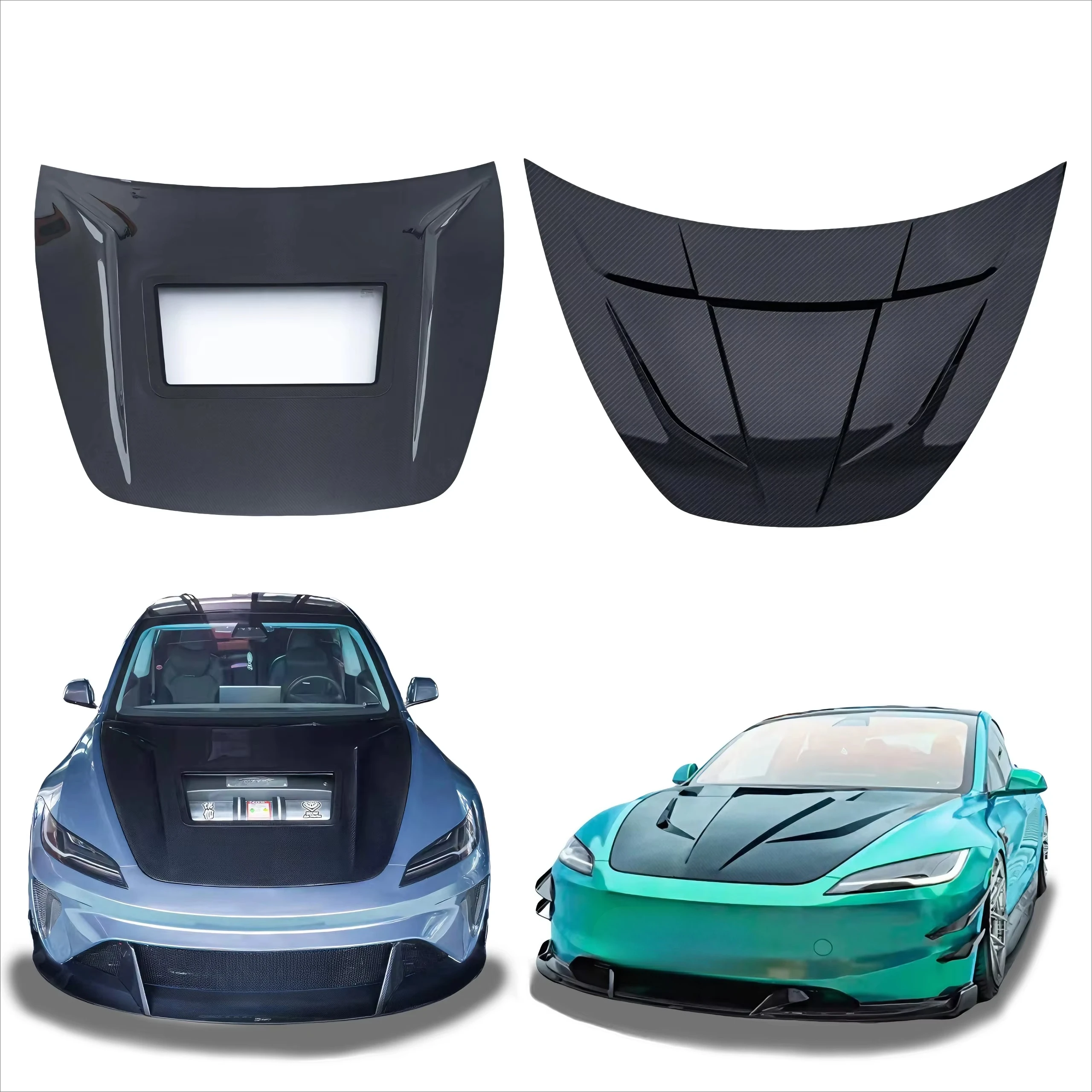 High Quality Hood for Tesla Refreshed Model 3 Upgrade Carbon Fiber Hood Bonnet Engine Cover CMST Style Hood Tuning Car Body Kit