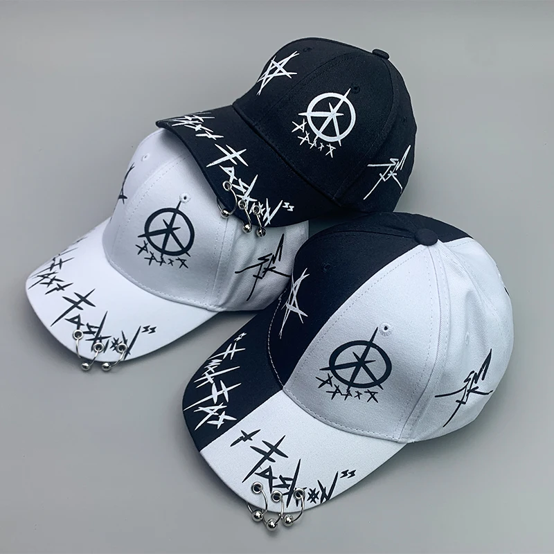 Chapeaux de Baseball en Coton Respirant pour Homme et Femme, Streetwear, Hip Hop, Kpop Graffiti, Lettre, Cool, dehors, Unisexe, Mode, Personnalité,