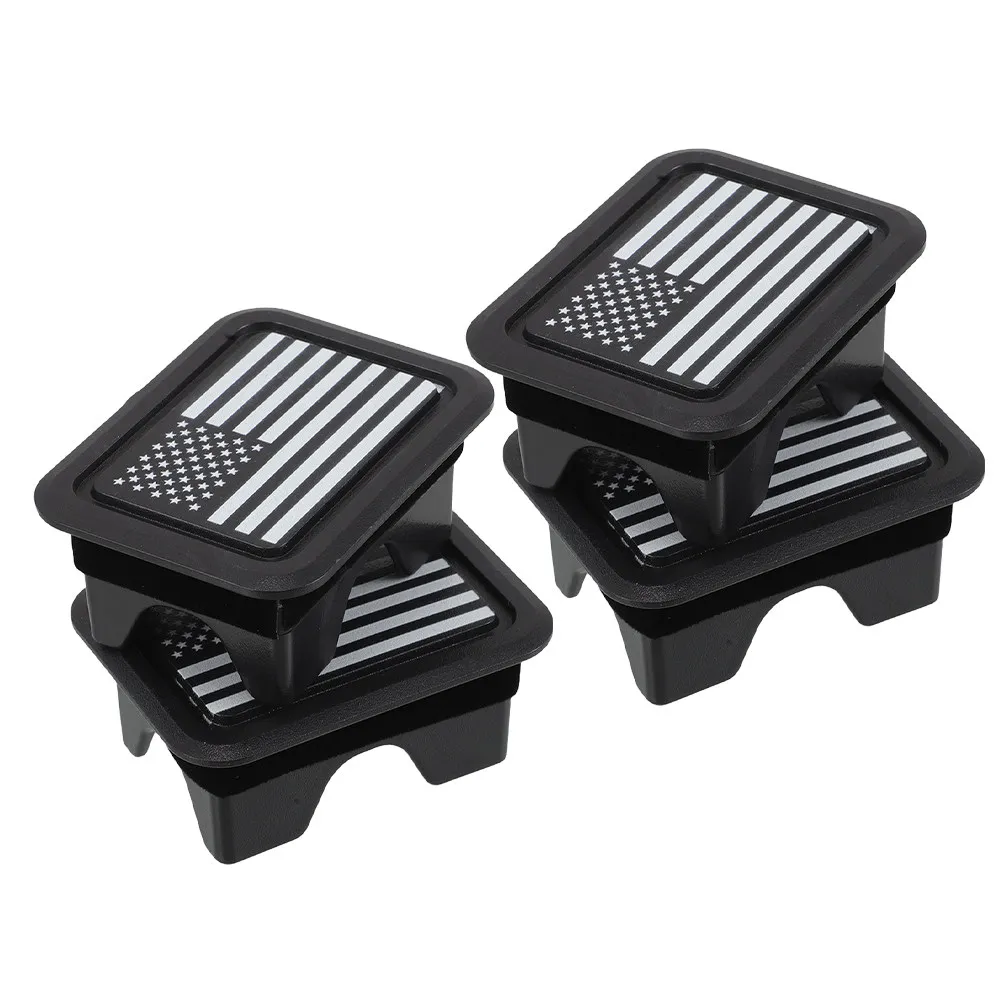 

4Pcs RAM Bed Rail Stake Plugs 2019-2021 ABS Material Rear Truck Pocket Covers Easy DIY Installation Debris Moisture