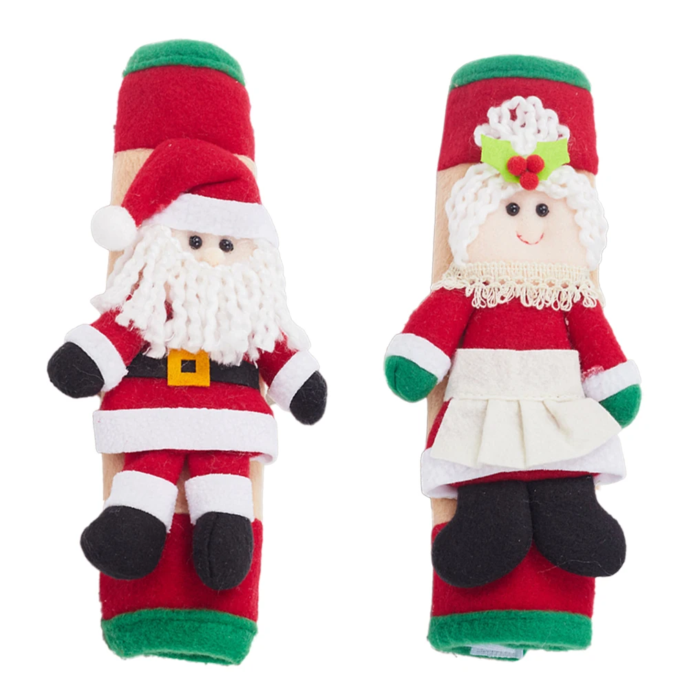 Christmas Refrigerator Handle Covers 2pcs Santa Design Gloves to Keep Your Kitchen Appliances Clean and Festive