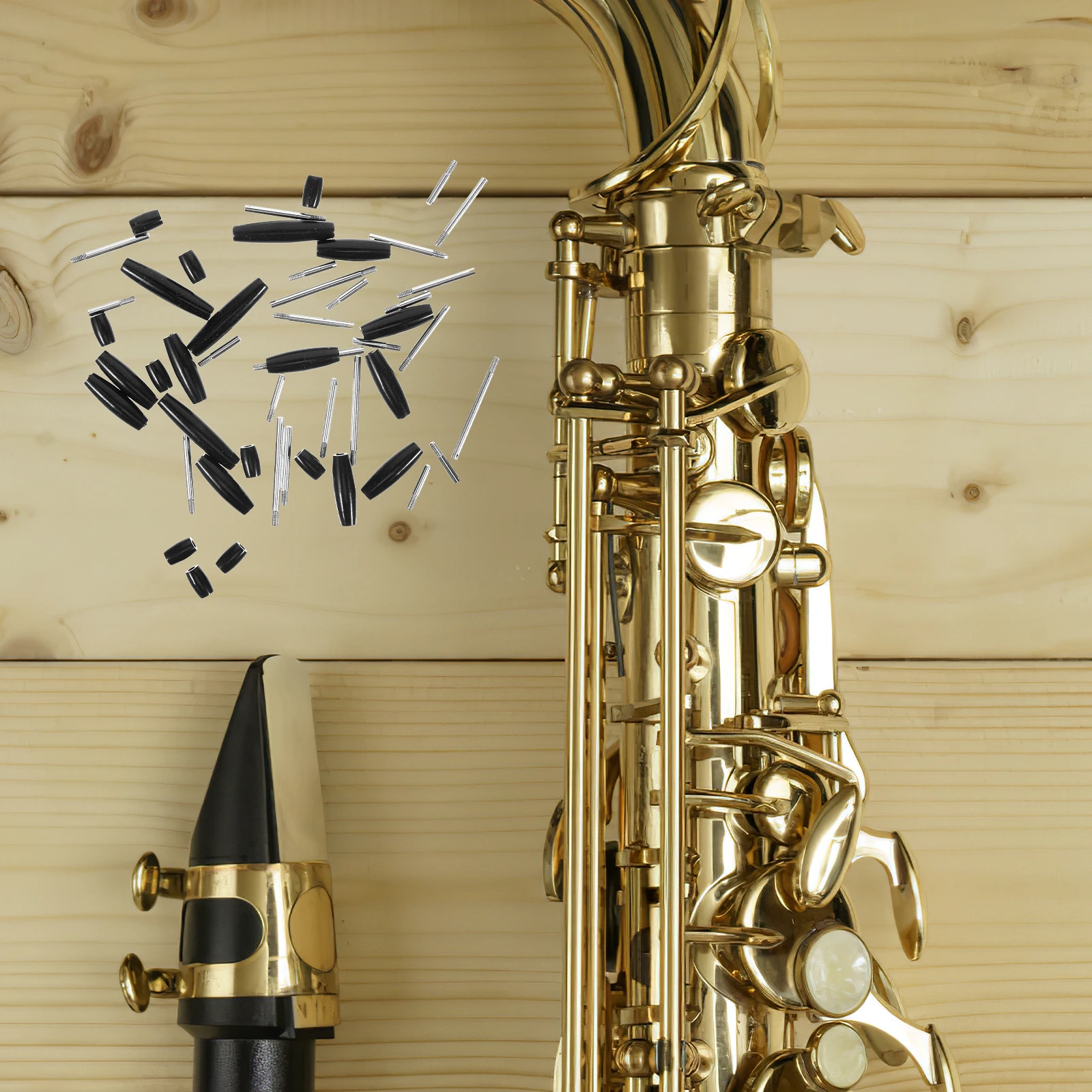 

1 set 1 Set Saxophone Shaft Rod Replacement Part Abs Metal Durable Compact Lightweight Easy Install Stable Reliable Performance